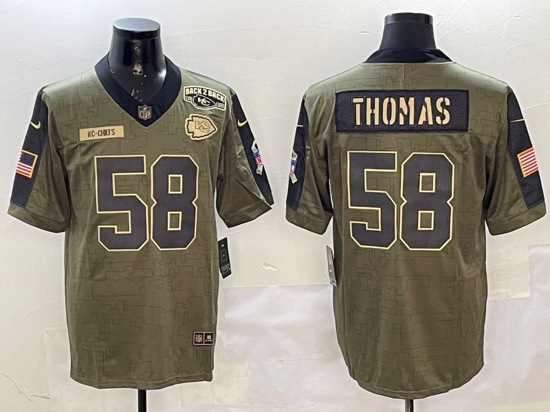 Men Kansas City Chiefs #58 Thomas Green 2025 Nike Salute to Service Limited NFL Jersey style 5->kansas city chiefs->NFL Jersey
